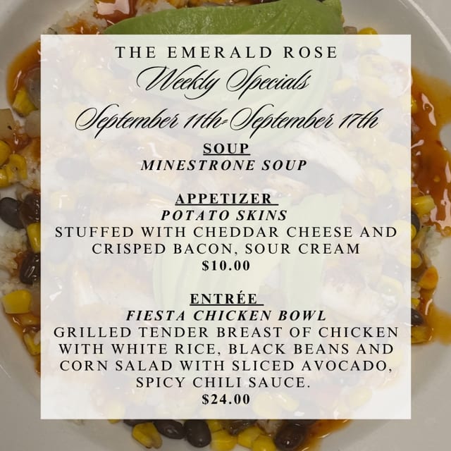 Weekly Specials September 11th-September 17th