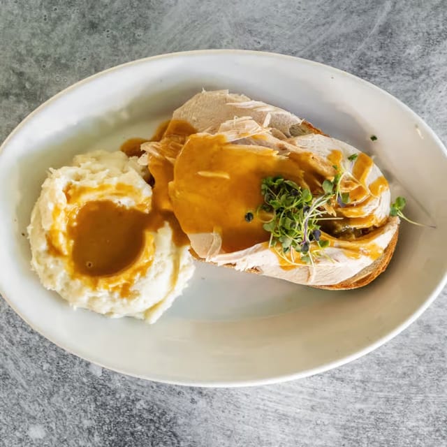 Open Faced Turkey Sandwich