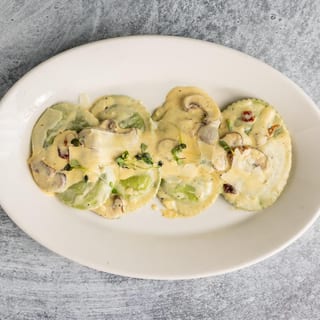 Florentine Ravioli with Mushroom Carbonara